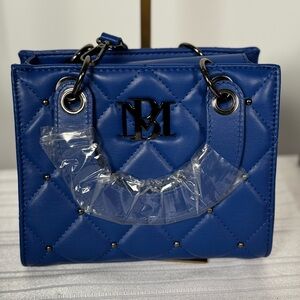 Blue Quilted Women Bag